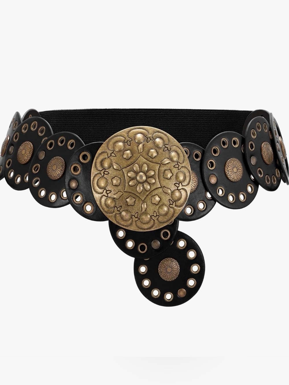 Cowgirl Belt  Concho Belt, Boho Western Belt, Vintage Style Oval New